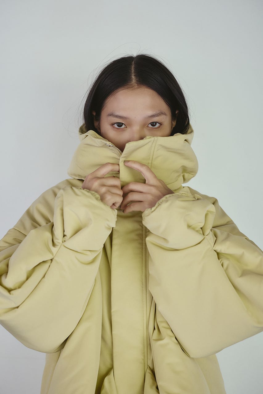 パッファーボリュームコート YEL FREE