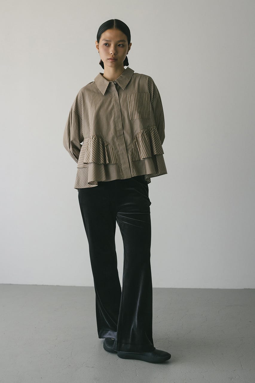 専用 スタイルミキサー ティアードフリルシャツ BEG 完売品 STYLEMIXER | ティアードフリルシャツ (シャツ・ブラウス