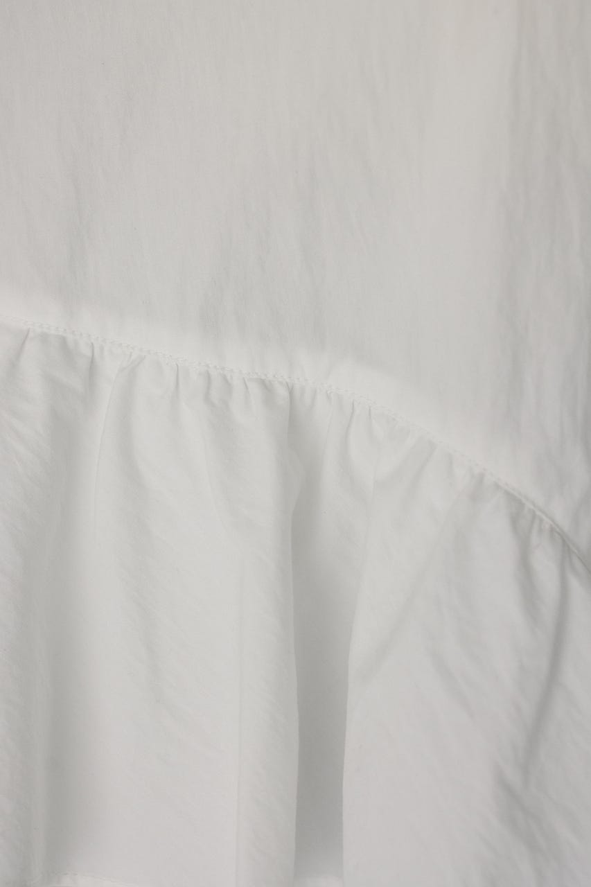 ティアードフリルシャツ WHT FREE
