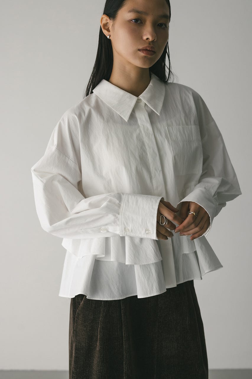 専用 スタイルミキサー ティアードフリルシャツ BEG 完売品 専用 スタイルミキサー ティアードフリルシャツ BEG 完売品