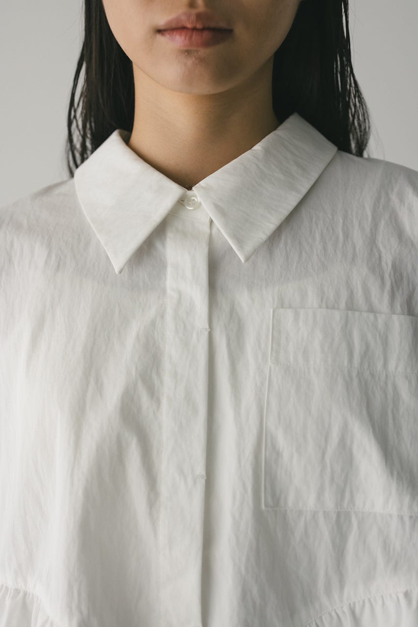 ティアードフリルシャツ WHT FREE