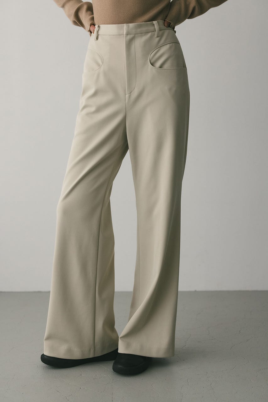 ジャージーセミフレアパンツ IVOY M