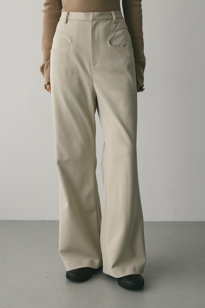 ジャージーセミフレアパンツ IVOY M