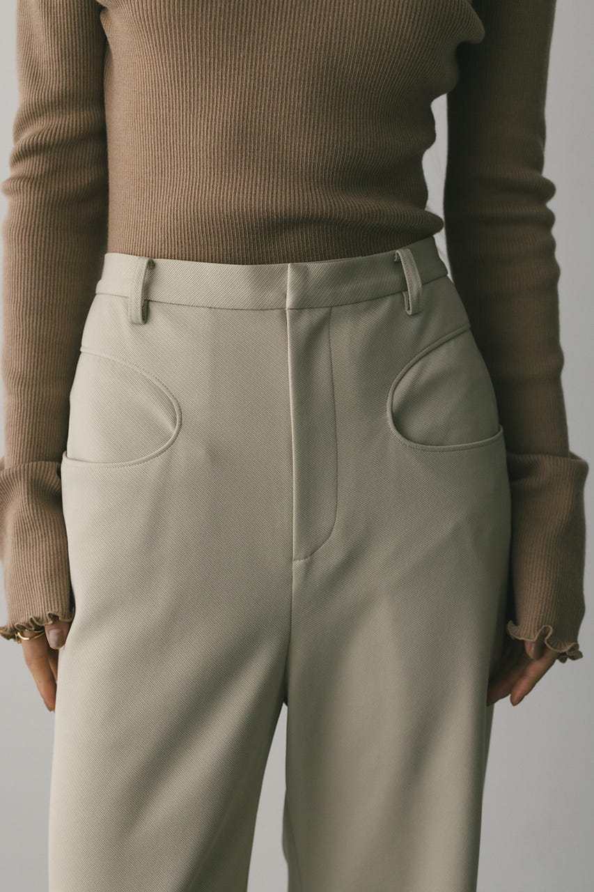 ジャージーセミフレアパンツ IVOY M