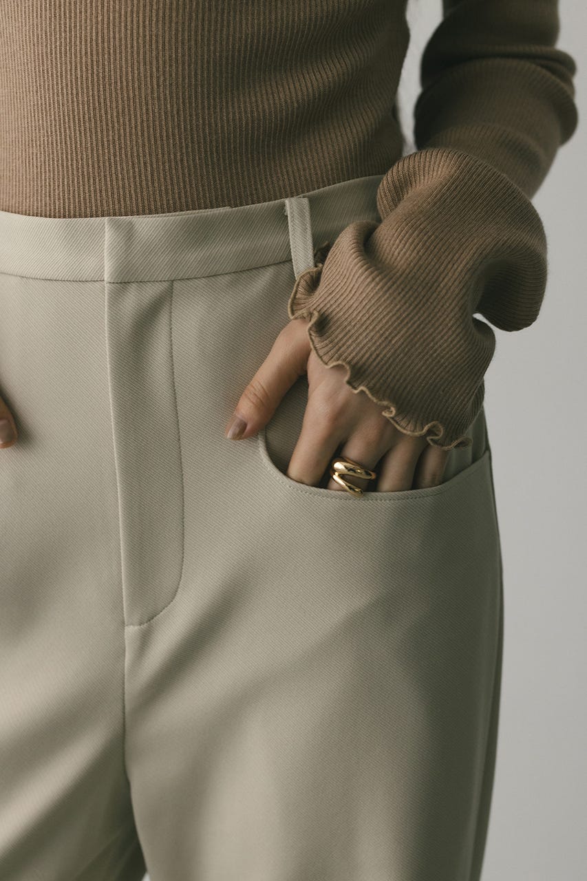 ジャージーセミフレアパンツ IVOY M