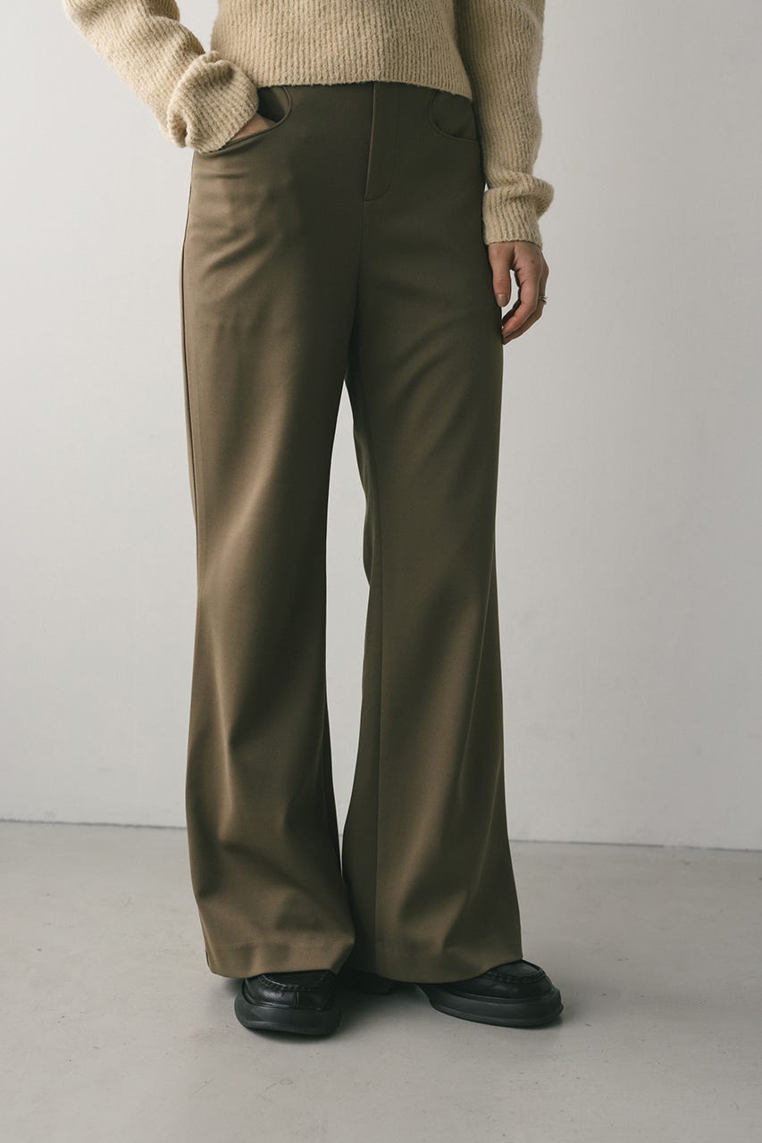 ジャージーセミフレアパンツ KHA S