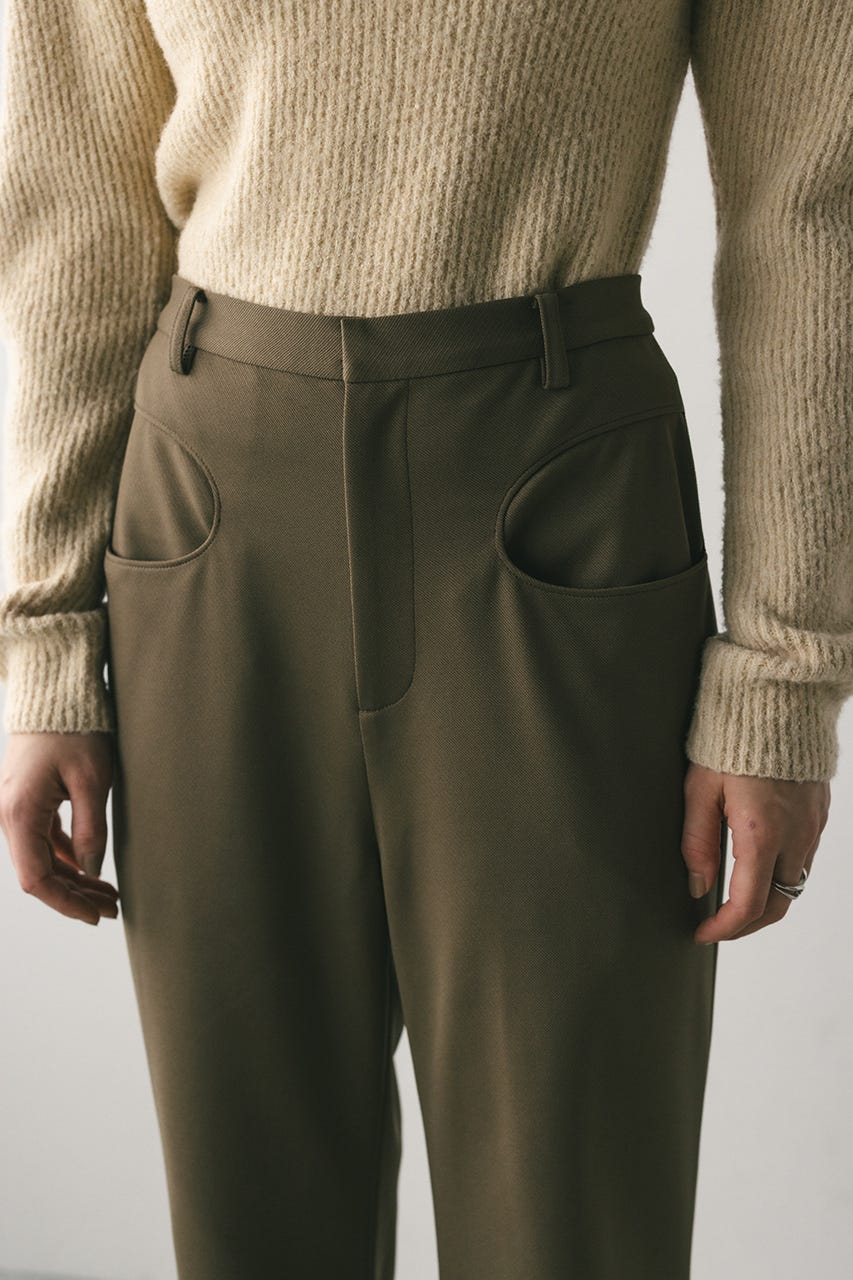 ジャージーセミフレアパンツ KHA S