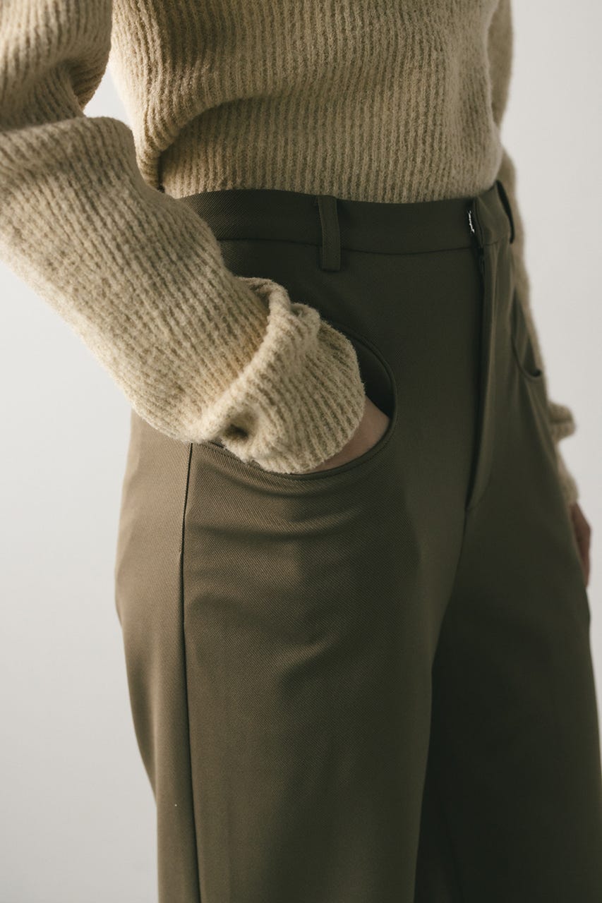 ジャージーセミフレアパンツ KHA S