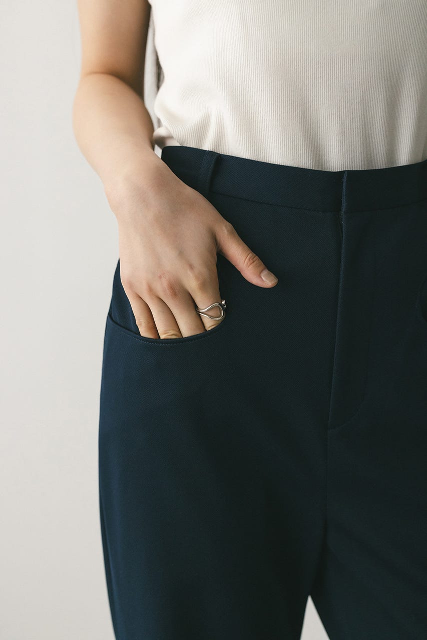 ジャージーセミフレアパンツ NVY M