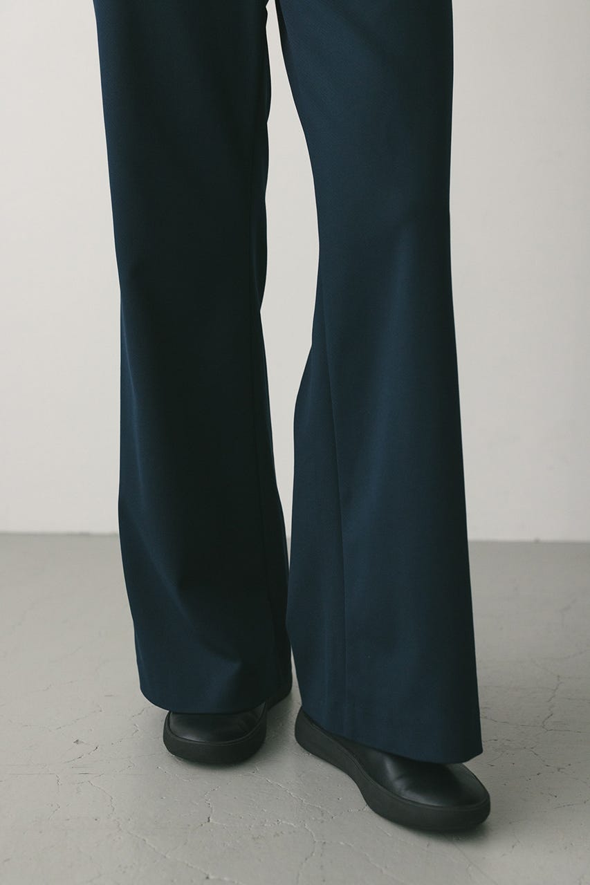 ジャージーセミフレアパンツ NVY M