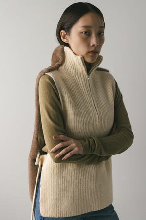 2WAYフェイクファーベスト