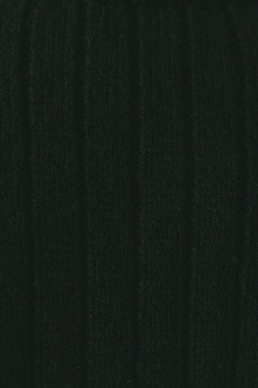 パッファーニットジップカーデ BLK FREE