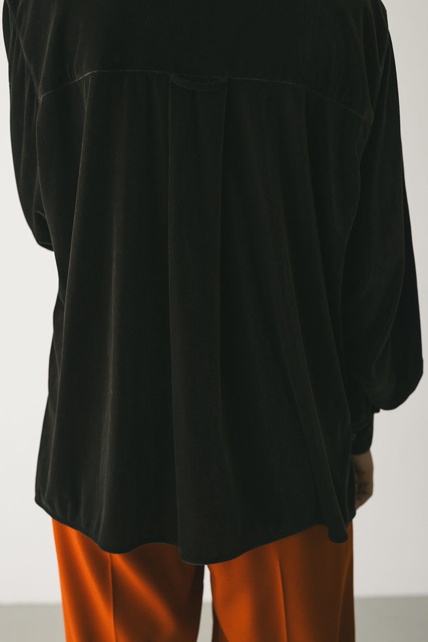 ベロアルーズシャツ BRN FREE