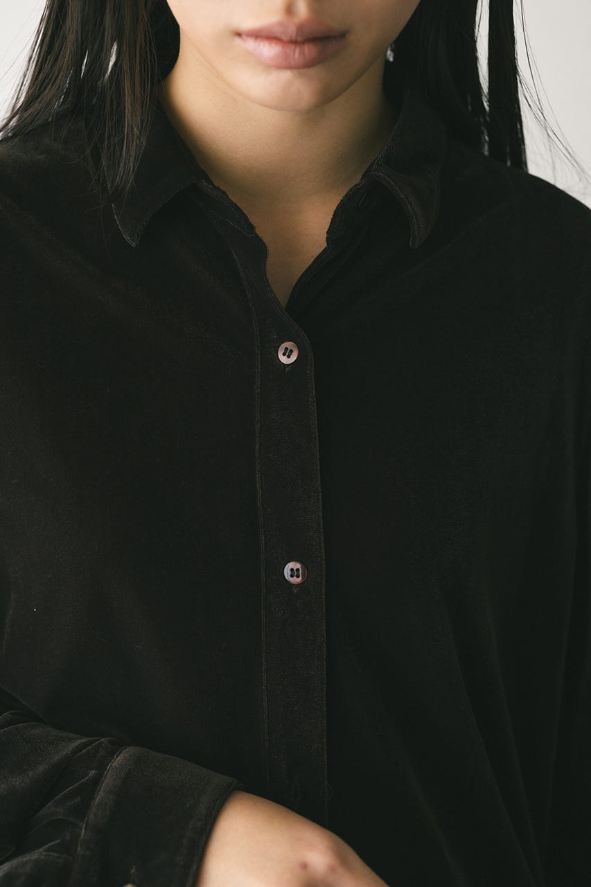 ベロアルーズシャツ BRN FREE