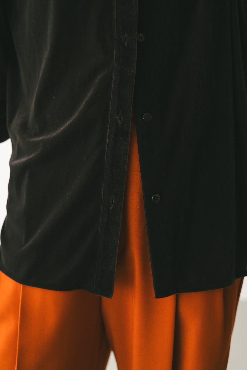 ベロアルーズシャツ BRN FREE