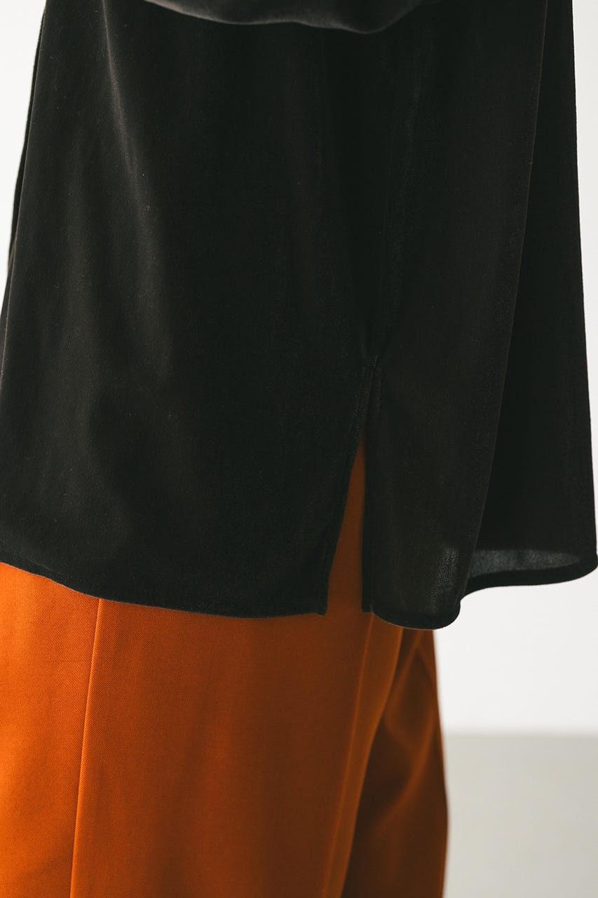 ベロアルーズシャツ BRN FREE