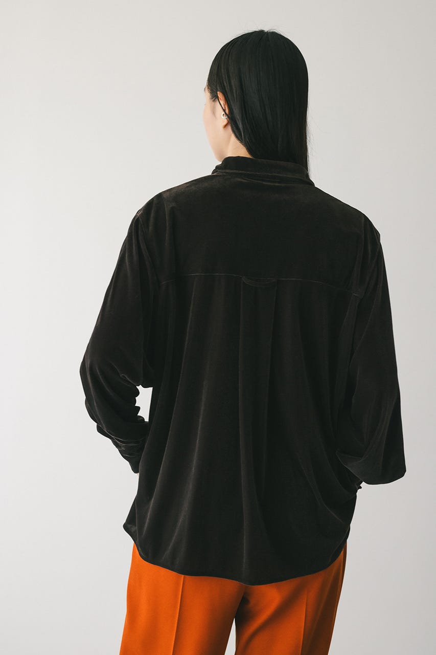 ベロアルーズシャツ BRN FREE