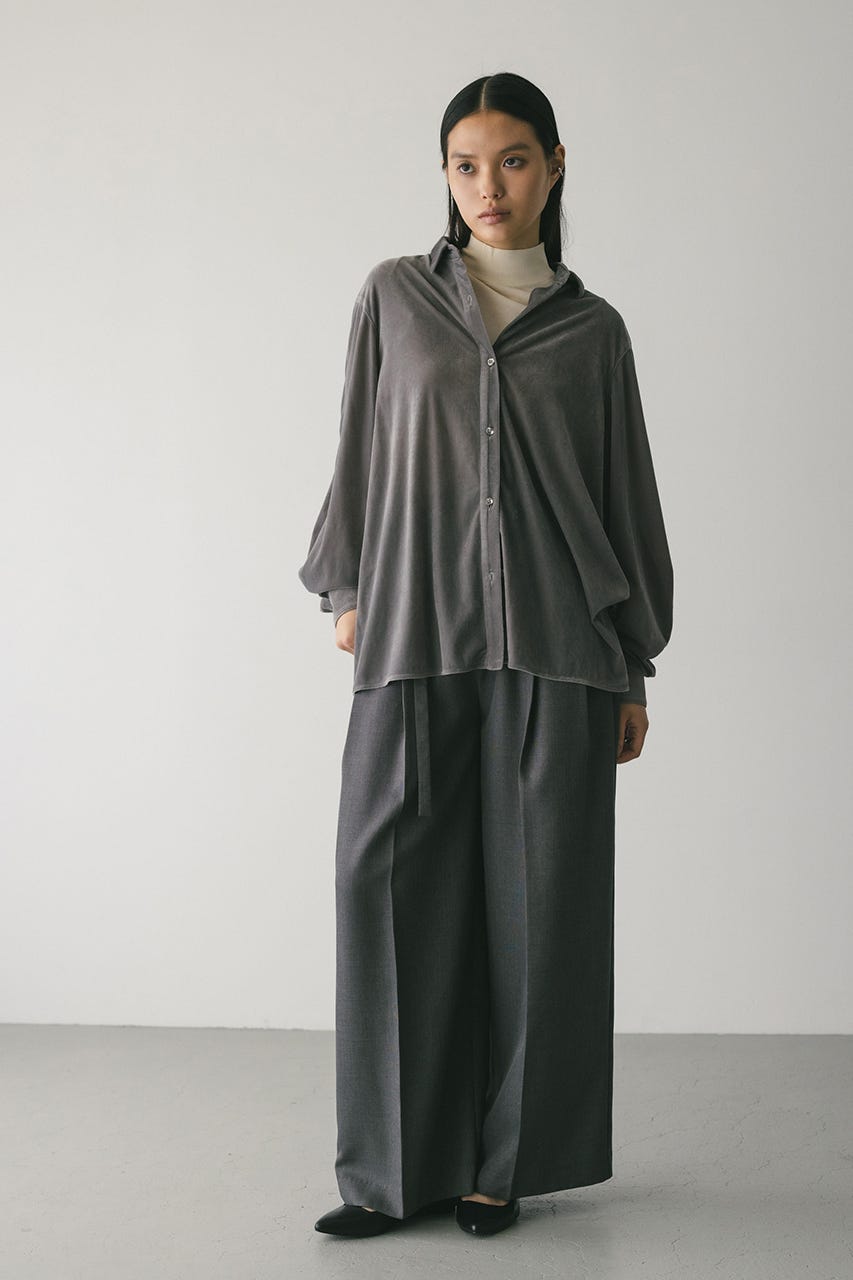 ベロアルーズシャツ GRY FREE