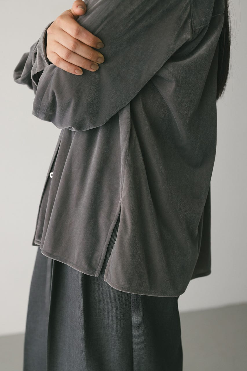 ベロアルーズシャツ GRY FREE