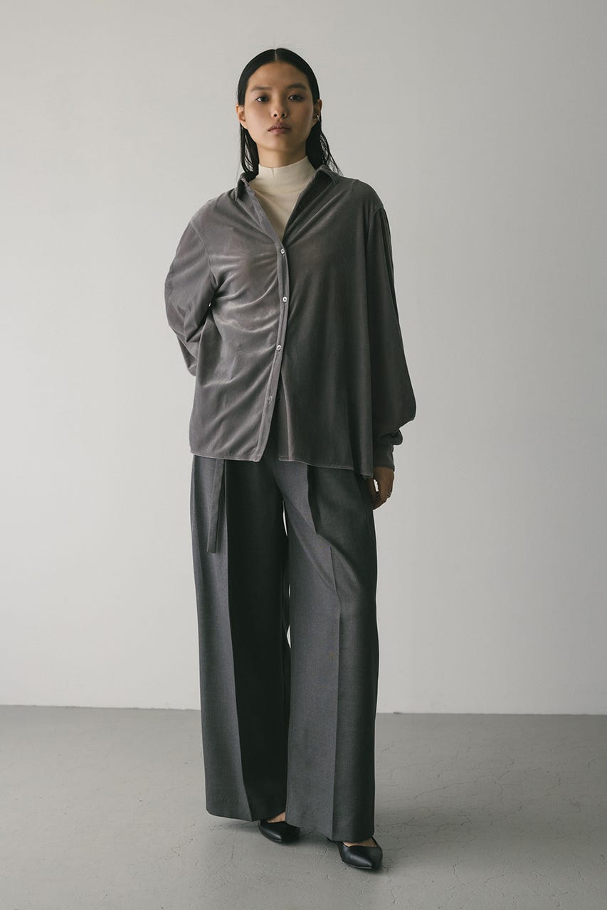 ベロアルーズシャツ GRY FREE