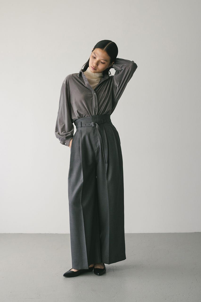 ベロアルーズシャツ GRY FREE