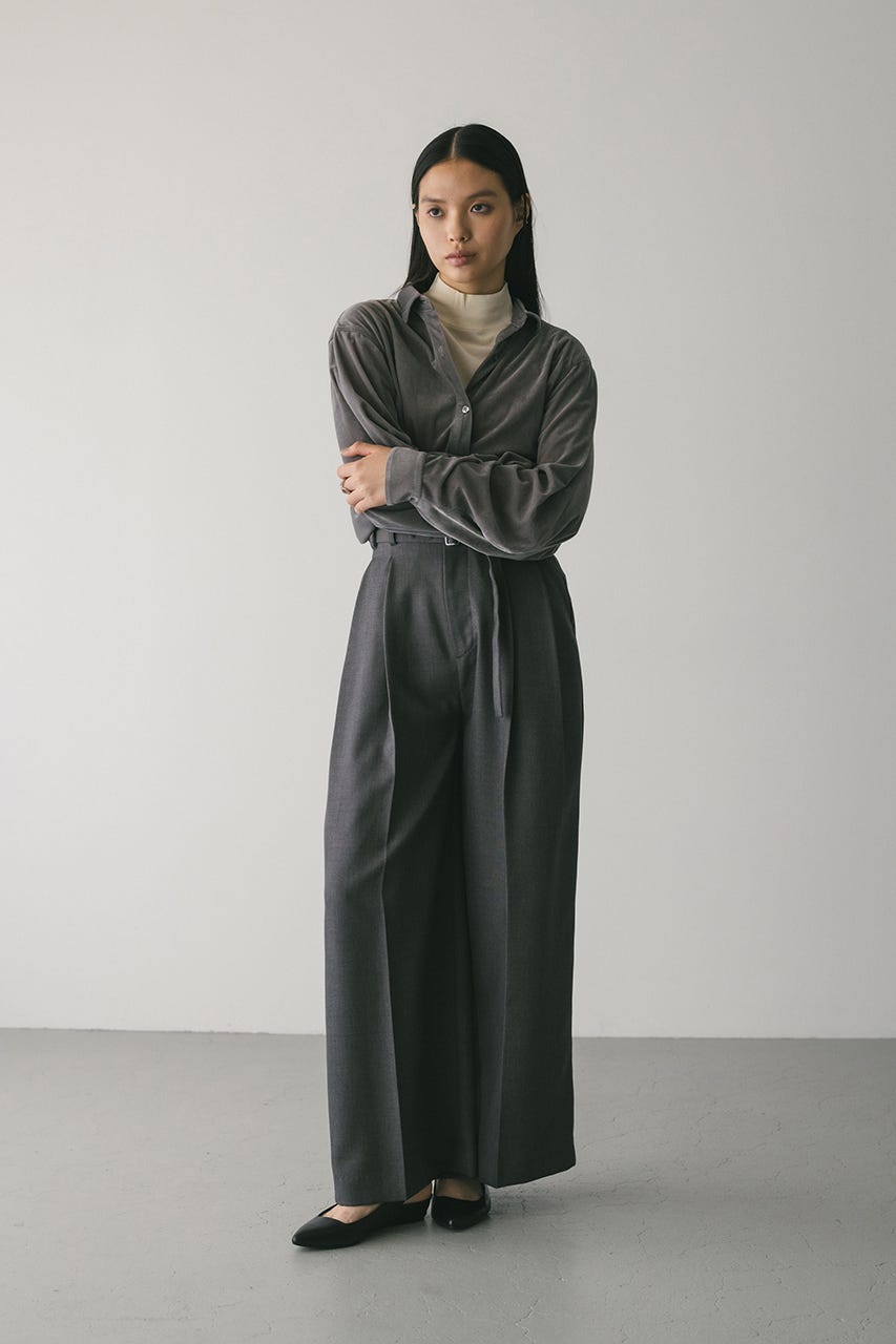 ベロアルーズシャツ GRY FREE