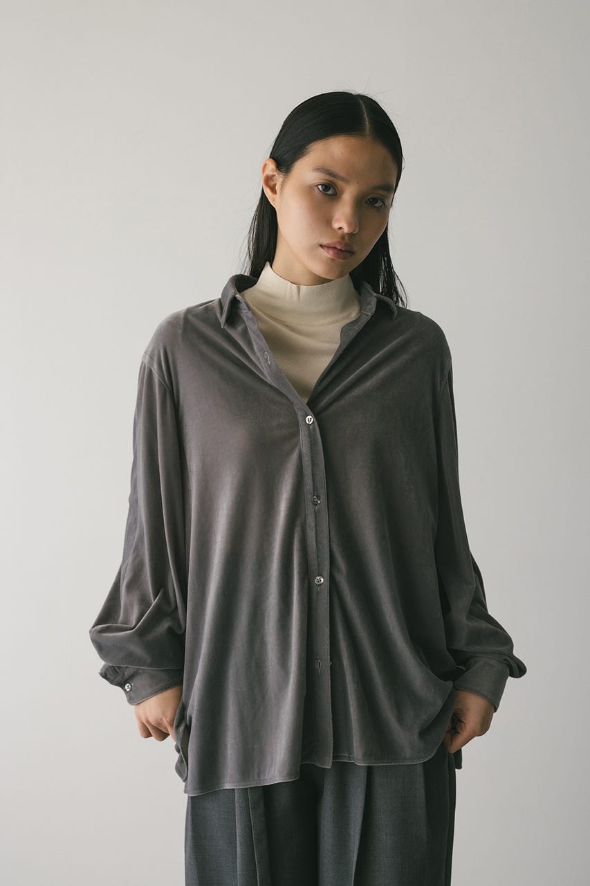 ベロアルーズシャツ GRY FREE