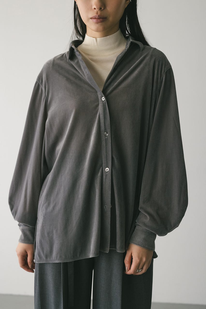 ベロアルーズシャツ GRY FREE