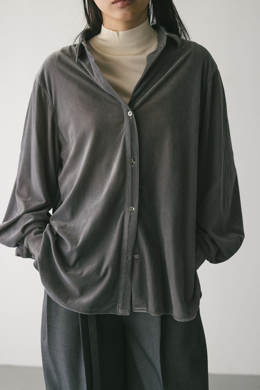 ベロアルーズシャツ GRY FREE