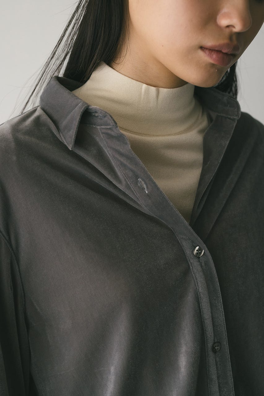 ベロアルーズシャツ GRY FREE