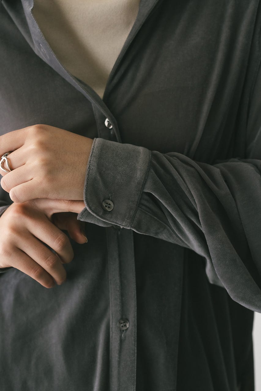 ベロアルーズシャツ GRY FREE