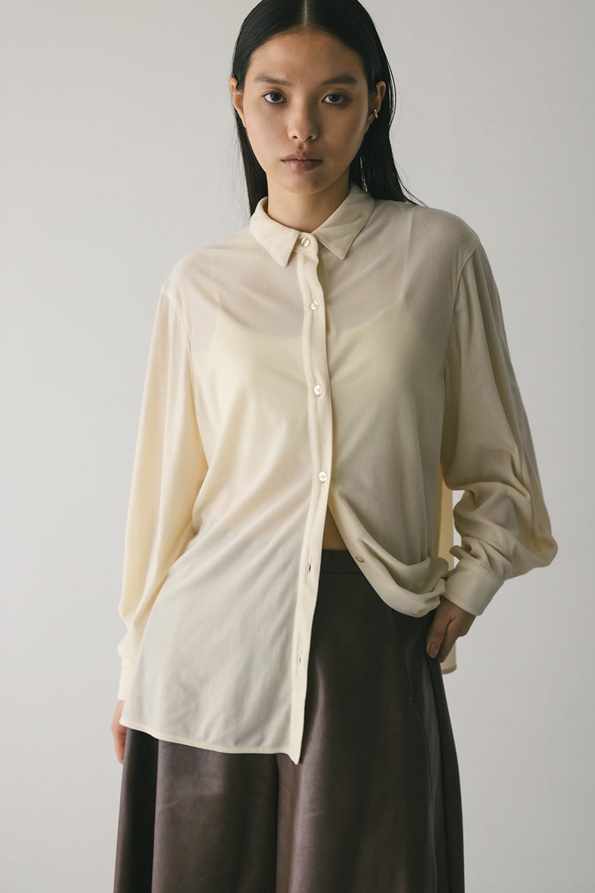 ベロアルーズシャツ IVOY FREE