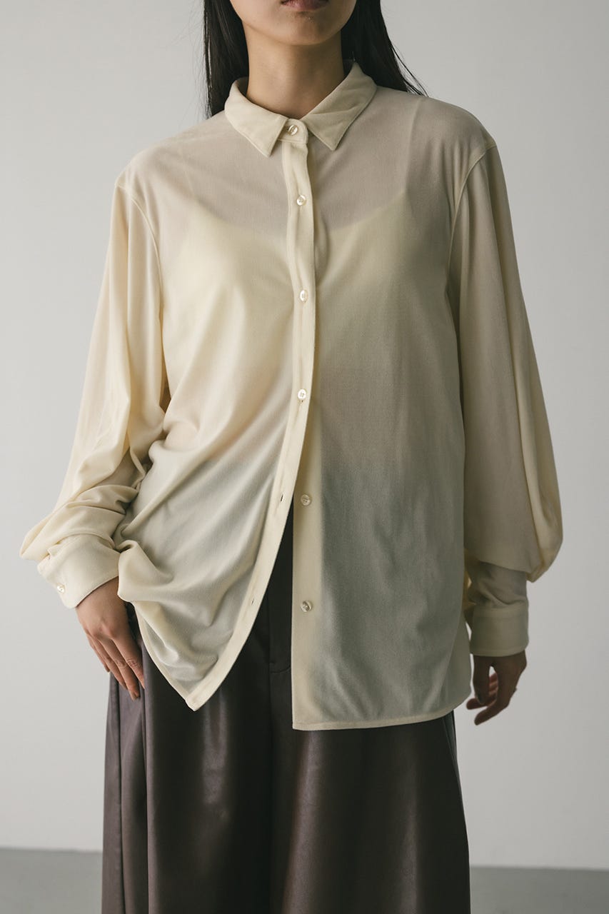 ベロアルーズシャツ IVOY FREE