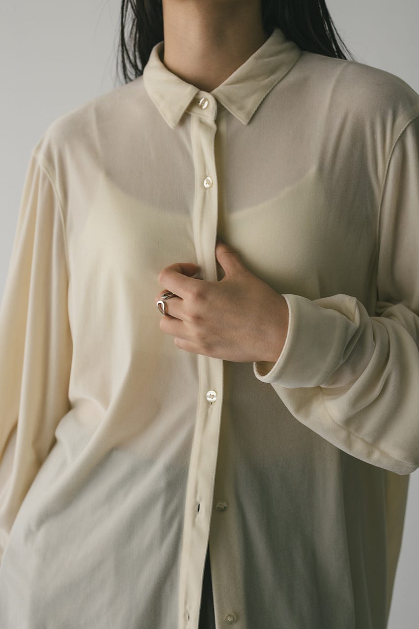 ベロアルーズシャツ IVOY FREE