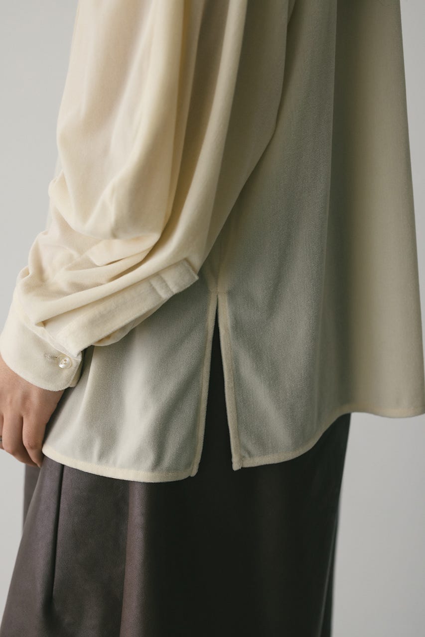 ベロアルーズシャツ IVOY FREE