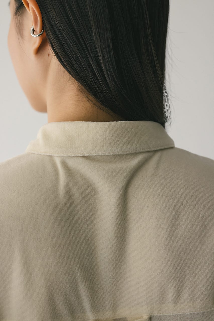 ベロアルーズシャツ IVOY FREE