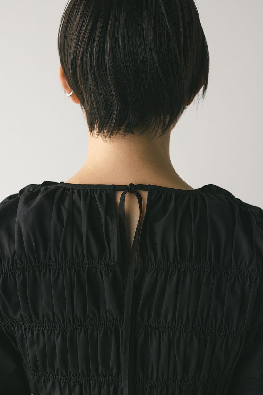 シャーリングブラウス BLK FREE