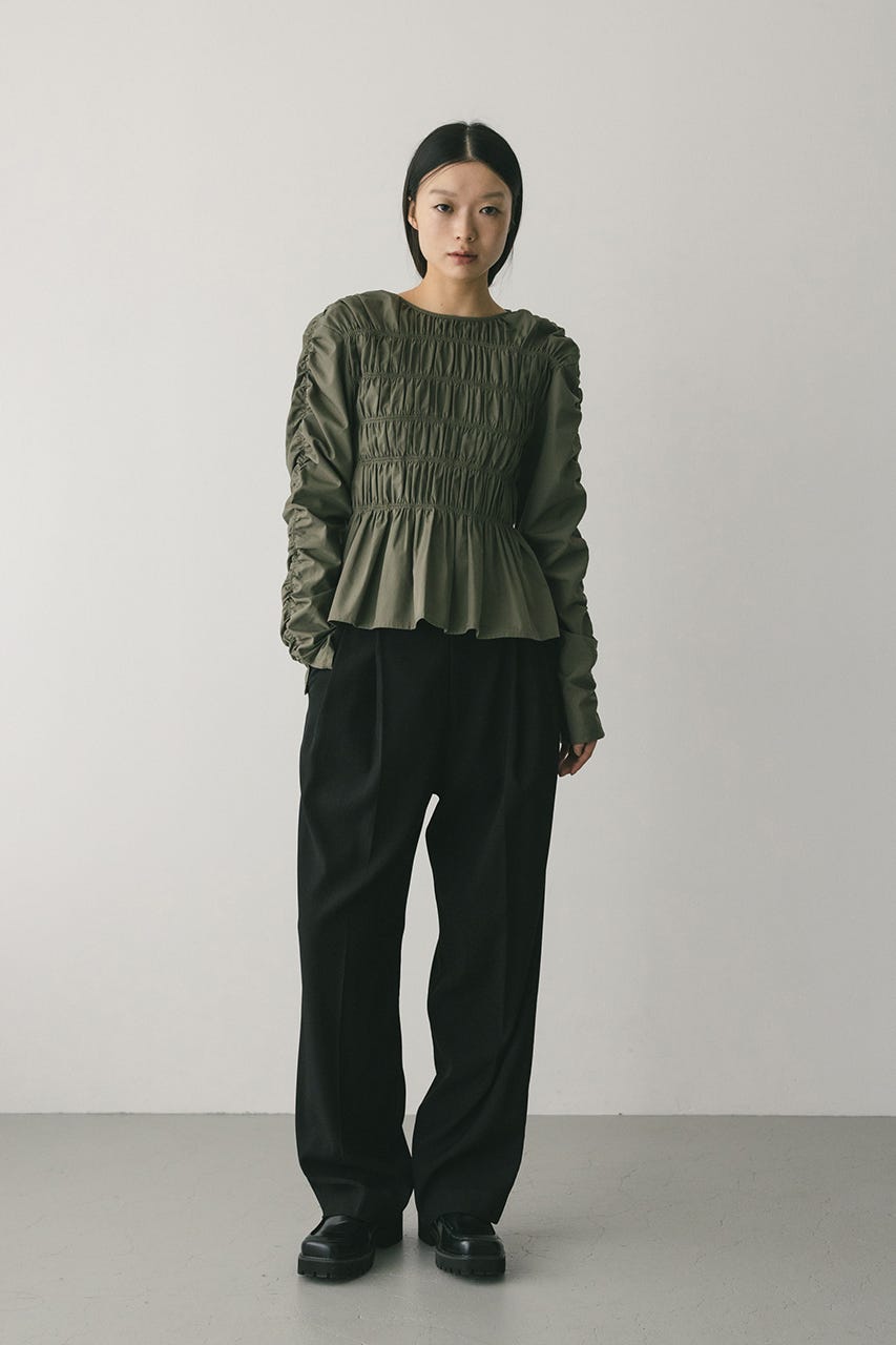 シャーリングブラウス KHA FREE