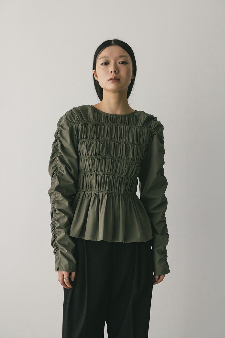 シャーリングブラウス KHA FREE