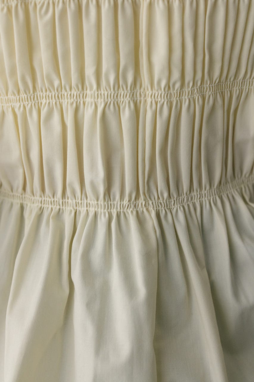 シャーリングブラウス WHT FREE