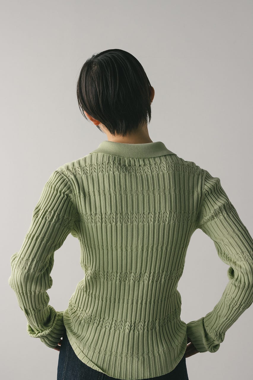 アイレットリブニットポロ MINT FREE