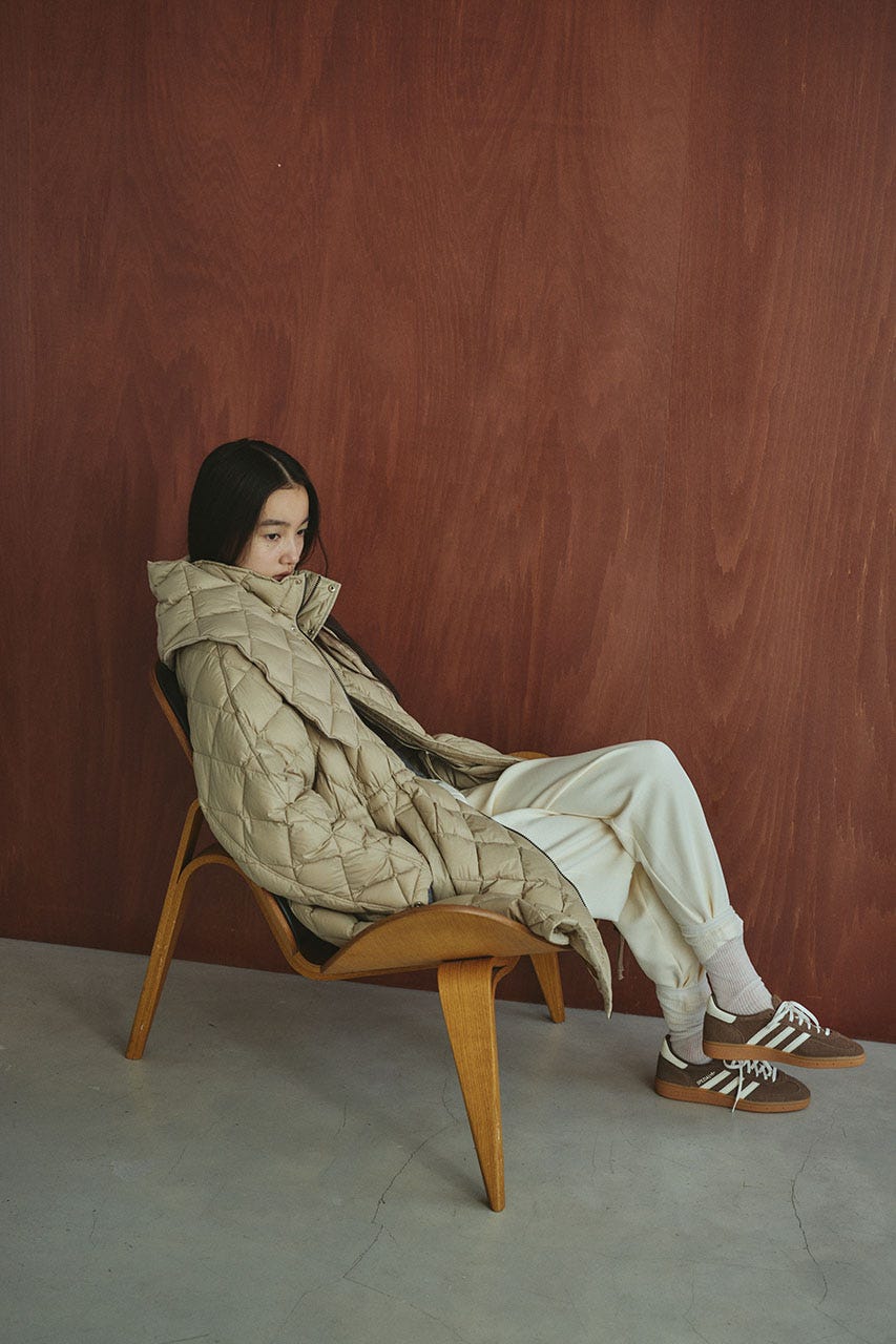 【別注】TAIONロングダウンコート BEG FREE