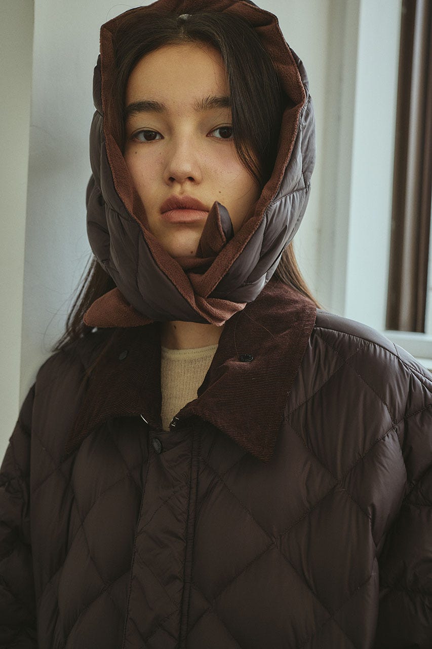 【別注】TAIONダウンスカーフマフラー BRN FREE