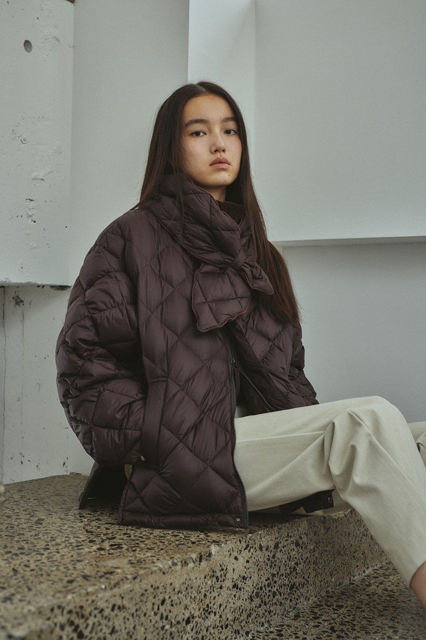 【別注】TAIONダウンスカーフマフラー BRN FREE