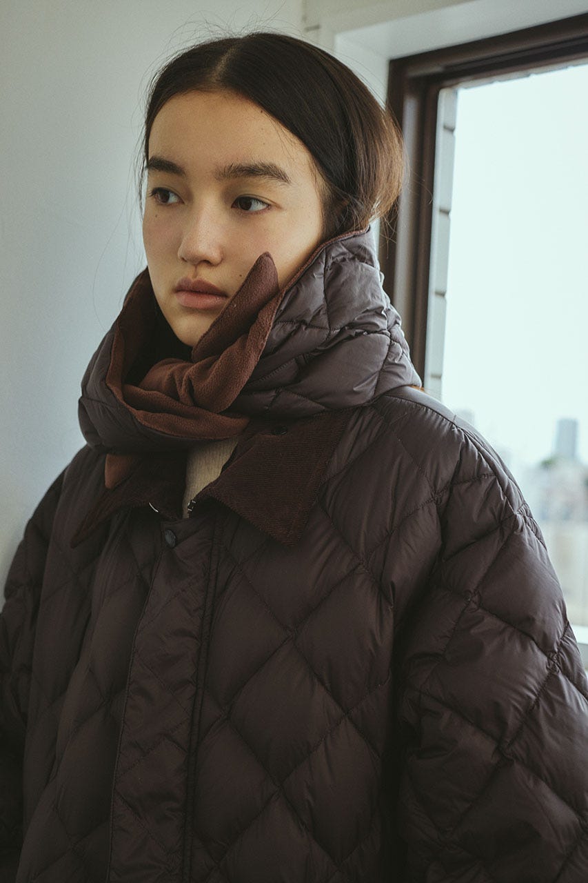 【別注】TAIONダウンスカーフマフラー BRN FREE