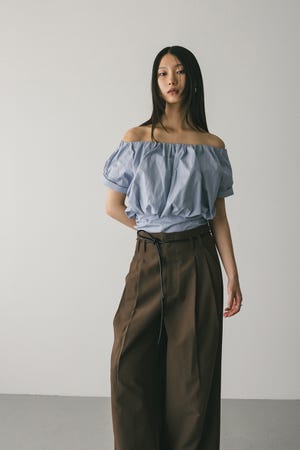 shellerシェリエピンタックボリュームシャツトップス STYLEMIXER | ショルダーギャザートップ (シャツ・ブラウス