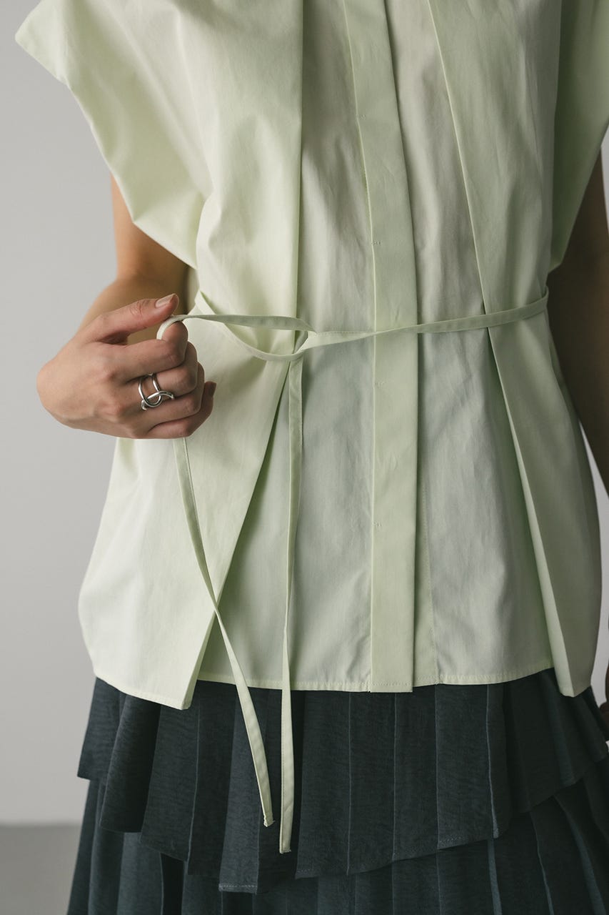 フロントタックボクシーシャツ L/GRN FREE