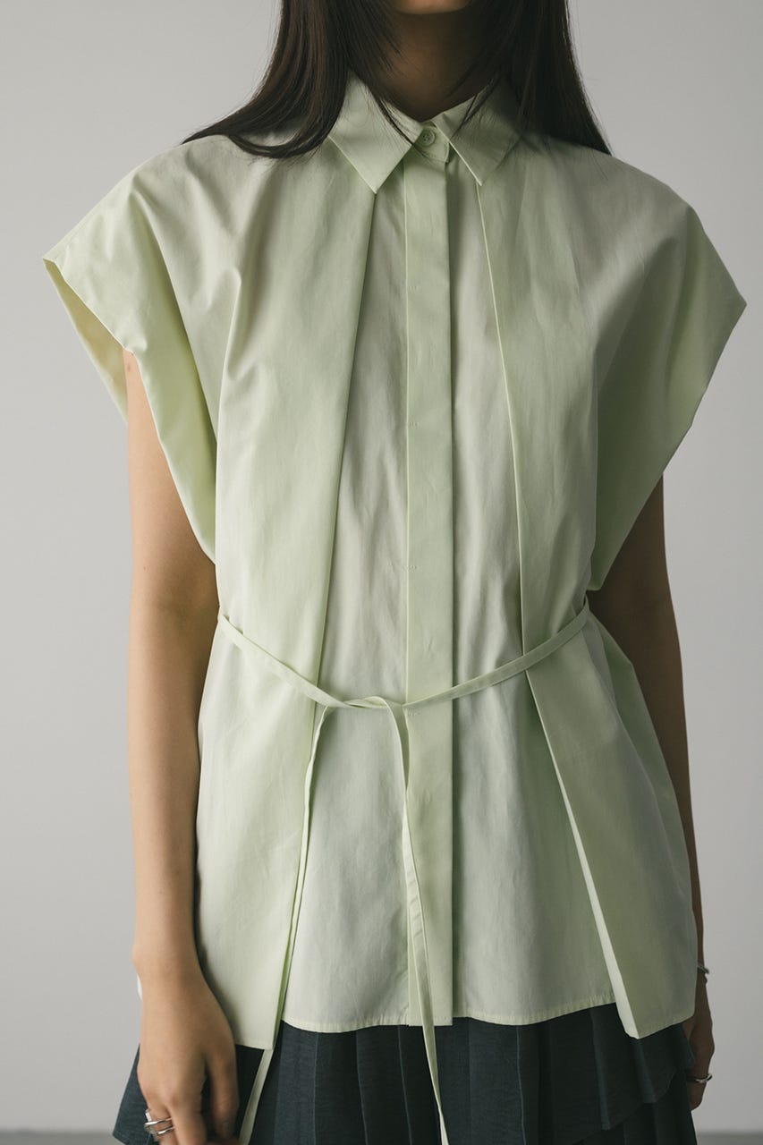 フロントタックボクシーシャツ L/GRN FREE