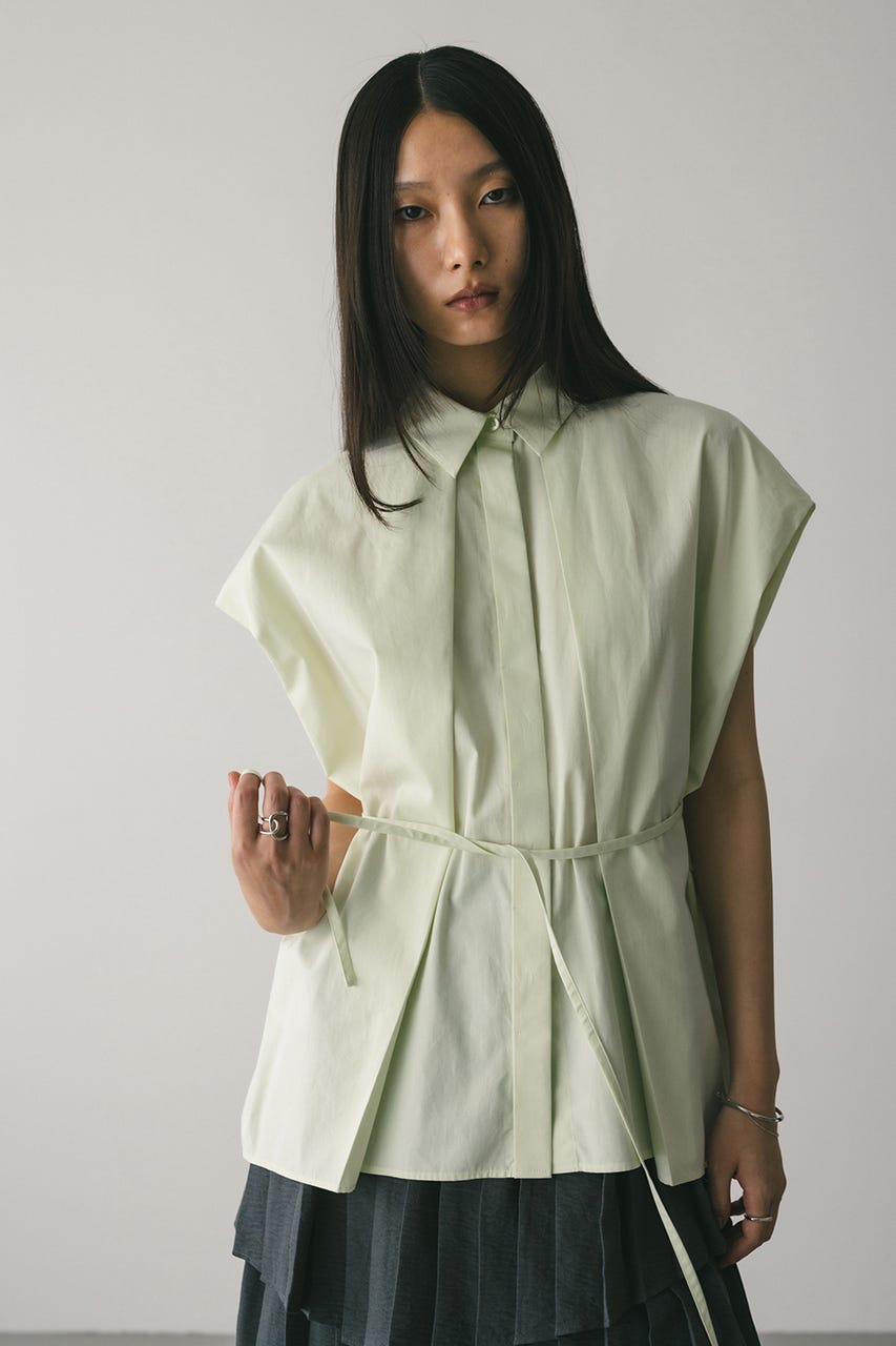 フロントタックボクシーシャツ L/GRN FREE