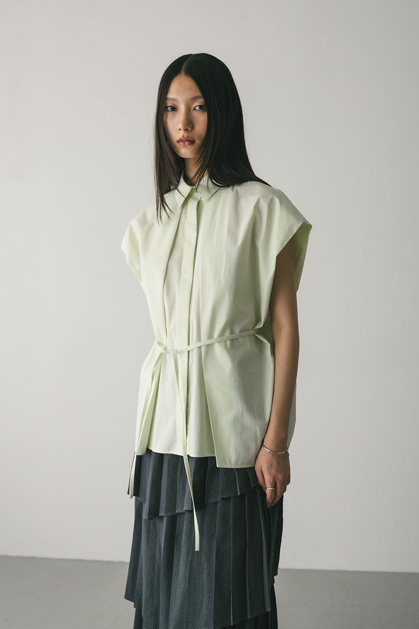 フロントタックボクシーシャツ L/GRN FREE